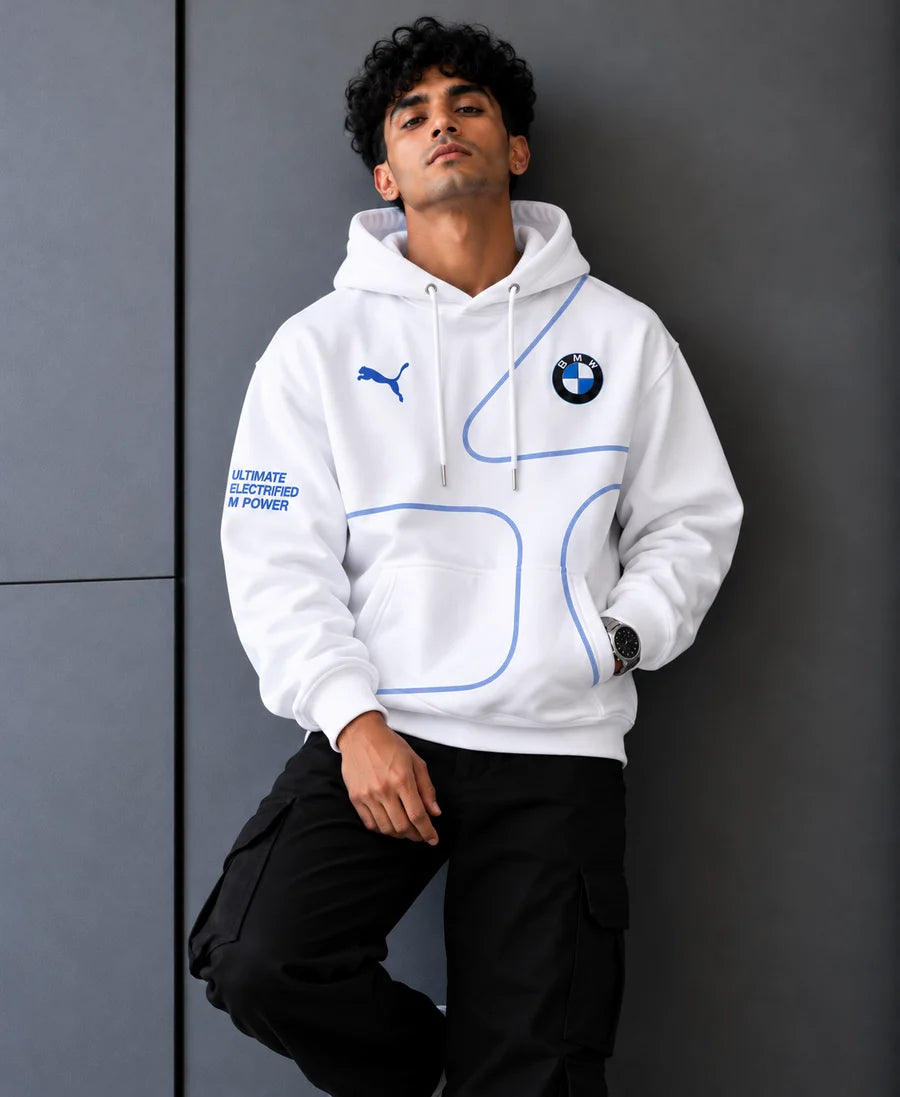 BMW M-PULSE White Ultimate Oversized Hoodie