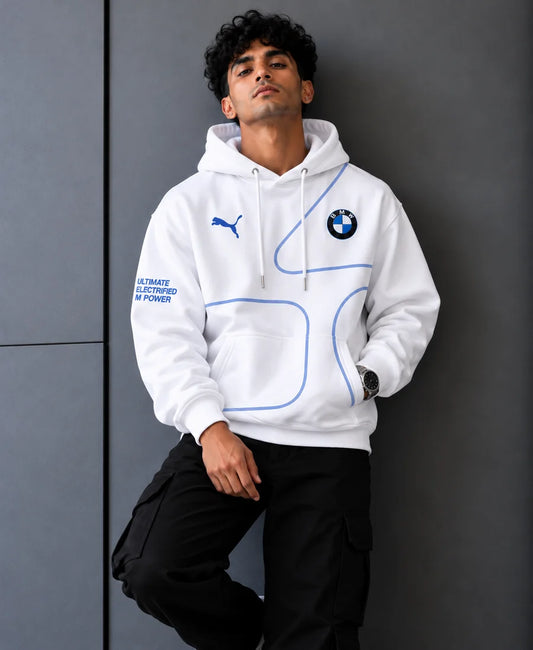 BMW M-PULSE White Ultimate Oversized Hoodie
