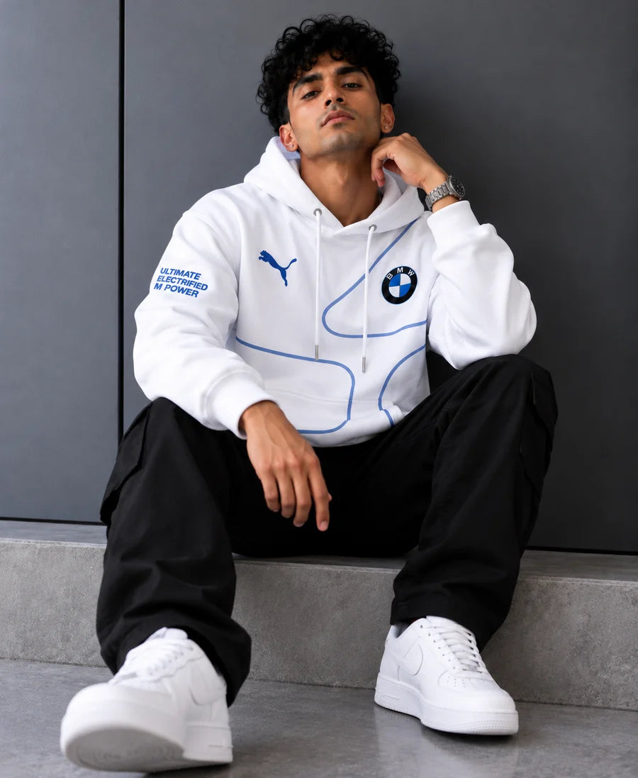 BMW M-PULSE White Ultimate Oversized Hoodie