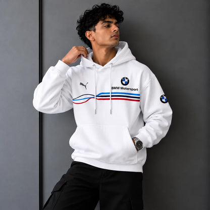 BMW M APEX White Stripe Oversized Hoodie