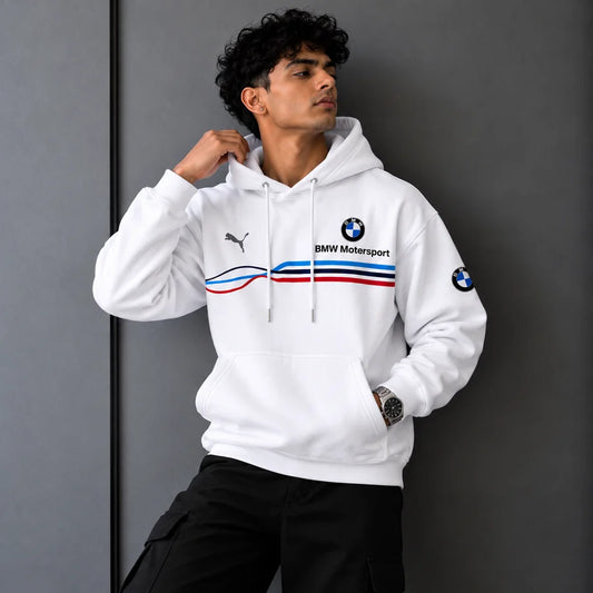 BMW M APEX White Stripe Oversized Hoodie
