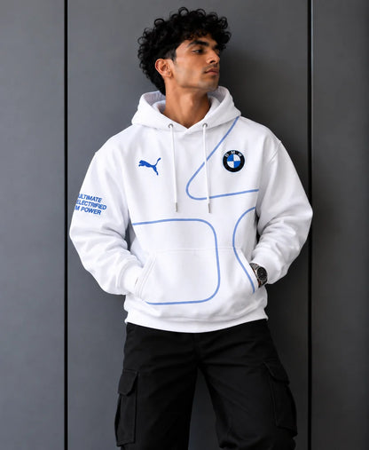 BMW M-PULSE White Ultimate Oversized Hoodie