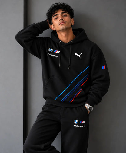BMW Shadow Apex Motorsport Inspired Black Oversized Hoodie
