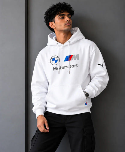 BMW M RACE Inspired Oversized Hoodie White